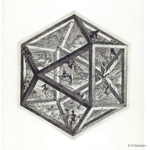 Cuboctahedron. Vesselin Vassilev. Etching.