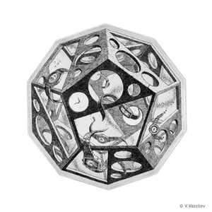 Dodecahedron. Vesselin Vassilev. Etching.