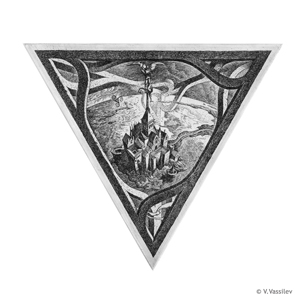 Tetrahedron. . Vesselin Vassilev. Etching.